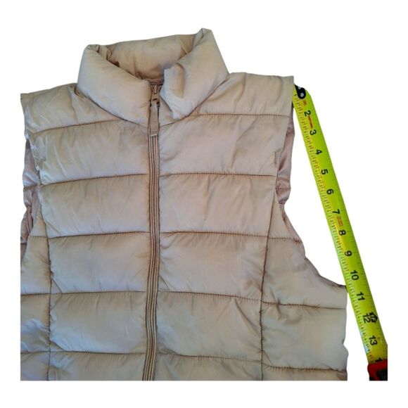 Love Tree Ultra Light Travel Packable Puffer Vest Women's Juniors L Khaki Zip Up - Picture 12 of 16